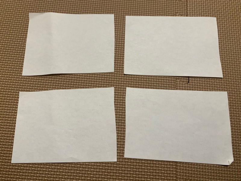 折り紙お寿司の作り方A4コピー用紙でシャリを作る